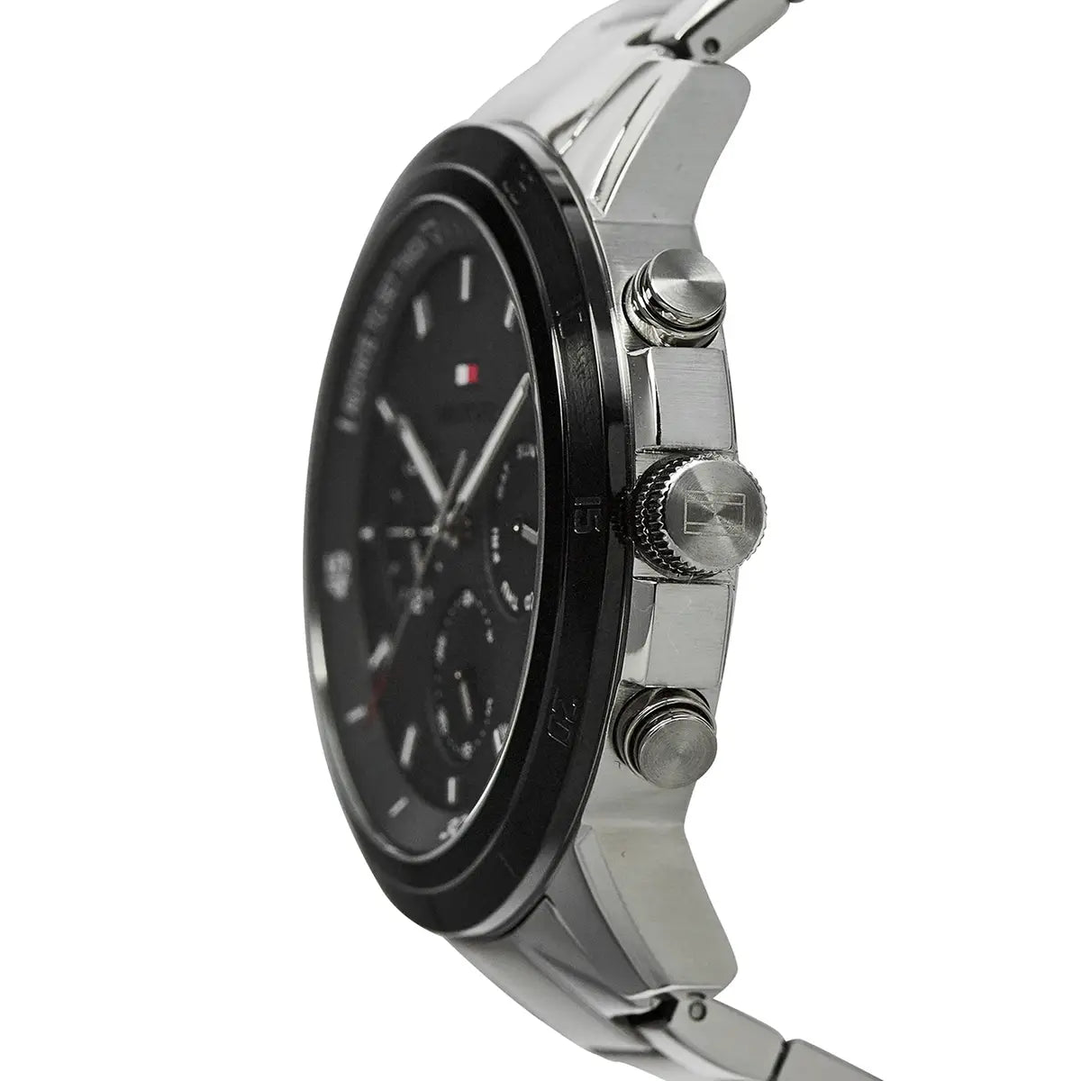 Tommy Hilfiger Troy 1792106 46mm Men's Multi-Function Watch – Black & Silver Stainless Steel Bracelet