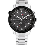 Tommy Hilfiger Troy 1792106 46mm Men's Multi-Function Watch – Black & Silver Stainless Steel Bracelet