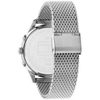 Tommy Hilfiger Baker 1710504 44mm Men's Multi-Function Watch – Navy & Silver Stainless Steel Mesh Bracelet