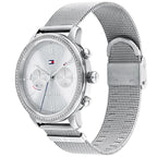 Tommy Hilfiger Blake 1782301 38mm Women's Multi-Function Watch – Silver Sunray & Silver Stainless Steel Mesh Bracelet