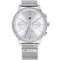 Tommy Hilfiger Blake 1782301 38mm Women's Multi-Function Watch – Silver Sunray & Silver Stainless Steel Mesh Bracelet