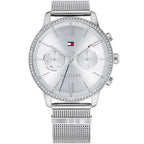 Tommy Hilfiger Blake 1782301 38mm Women's Multi-Function Watch – Silver Sunray & Silver Stainless Steel Mesh Bracelet