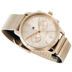 Tommy Hilfiger Blake 1782303 38mm Women's Multi-Function Watch – Gold Sunray & Gold Stainless Steel Mesh Bracelet