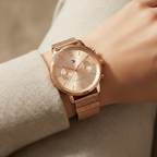 Tommy Hilfiger Blake 1782303 38mm Women's Multi-Function Watch – Gold Sunray & Gold Stainless Steel Mesh Bracelet