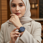 Tommy Hilfiger Blake 1782305 38mm Women's Multi-Function Watch – Navy Sunray & Navy Stainless Steel Mesh Bracelet