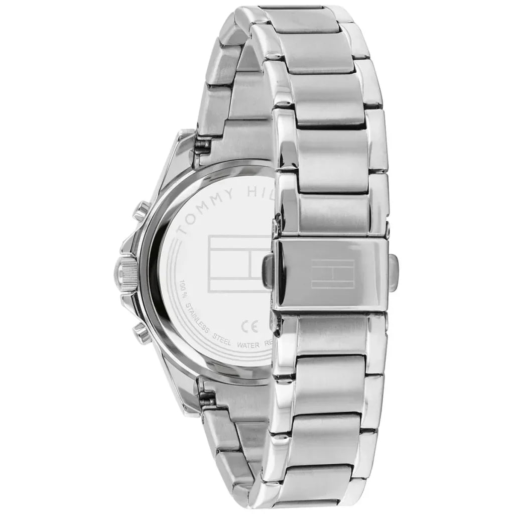 Tommy Hilfiger Lori 1782194 38mm Women's Multi-Function Watch – Silver Sunray & Silver Stainless Steel Bracelet