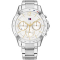 Tommy Hilfiger Lori 1782194 38mm Women's Multi-Function Watch – Silver Sunray & Silver Stainless Steel Bracelet