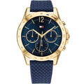 Tommy Hilfiger Lori 1782198 38mm Women's Multi-Function Watch – Navy Sunray & Navy Rubber Strap