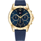 Tommy Hilfiger Lori 1782198 38mm Women's Multi-Function Watch – Navy Sunray & Navy Rubber Strap