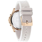 Tommy Hilfiger Lori 1782199 38mm Women's Multi-Function Watch – Navy Sunray & Navy Rubber Strap