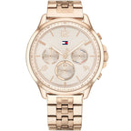 Tommy Hilfiger Lori 1782224 38mm Women's Multi-Function Watch – Rose Gold Sunray & Rose Gold Stainless Steel Bracelet