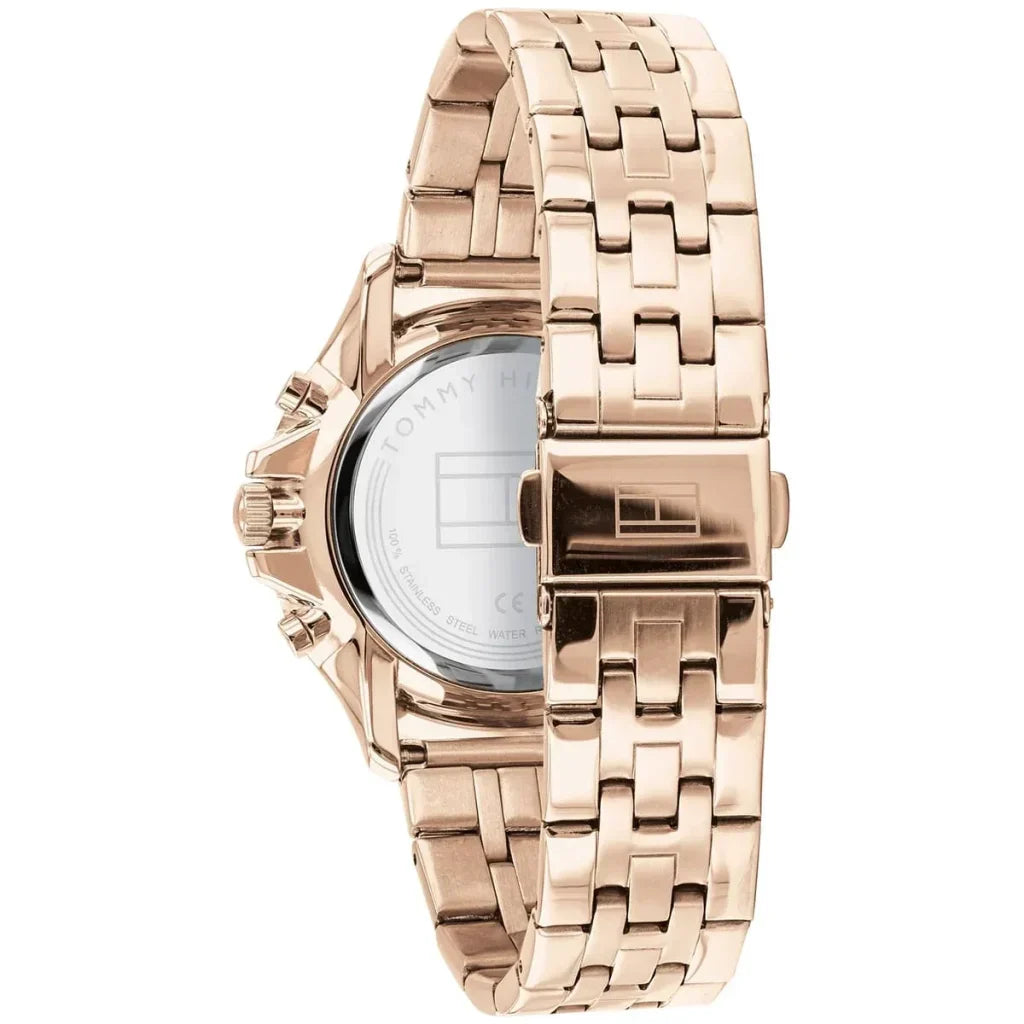 Tommy Hilfiger Lori 1782224 38mm Women's Multi-Function Watch – Rose Gold Sunray & Rose Gold Stainless Steel Bracelet