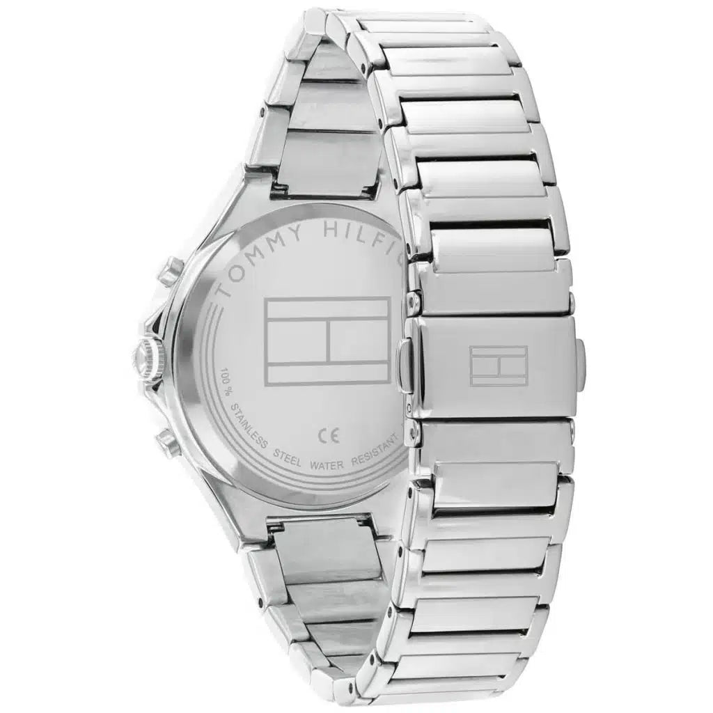 Tommy Hilfiger Lori 1782279 38mm Women's Multi-Function Watch – Silver Sunray & Two-Tone Stainless Steel Bracelet