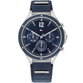 Tommy Hilfiger Lori 1782281 38mm Women's Multi-Function Watch – Navy Sunray & Navy Rubber Strap