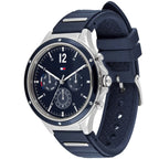 Tommy Hilfiger Lori 1782281 38mm Women's Multi-Function Watch – Navy Sunray & Navy Rubber Strap