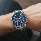 Tommy Hilfiger Mason 1791788 45mm Men's Multi-Function Watch – Navy & Silver Stainless Steel Bracelet