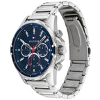 Tommy Hilfiger Mason 1791788 45mm Men's Multi-Function Watch – Navy & Silver Stainless Steel Bracelet