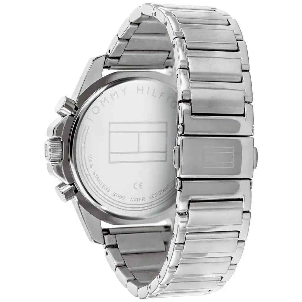 Tommy Hilfiger Mason 1791788 45mm Men's Multi-Function Watch – Navy & Silver Stainless Steel Bracelet