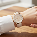 Tommy Hilfiger Shawn 1781789 38mm Women's Multi-Function Watch – Beige & White Genuine Leather Strap