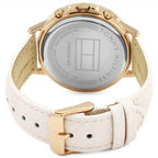 Tommy Hilfiger Shawn 1781789 38mm Women's Multi-Function Watch – Beige & White Genuine Leather Strap