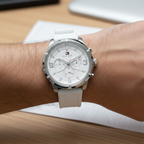 Tommy Hilfiger Wild 1792072 44mm Men's Multi-Function Watch – White Textured & White Rubber Strap