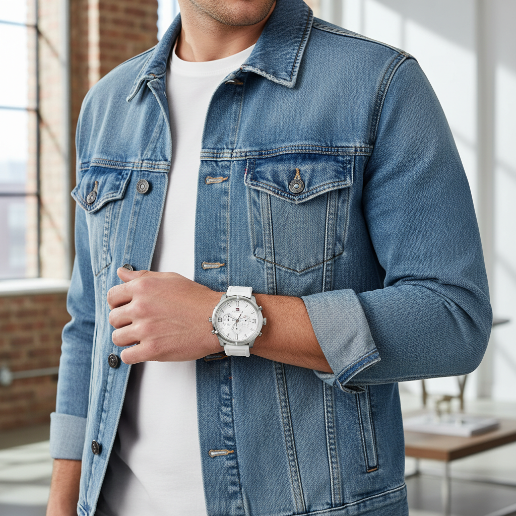 Tommy Hilfiger Wild 1792072 44mm Men's Multi-Function Watch – White Textured & White Rubber Strap
