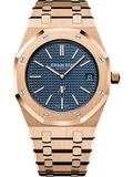 Audemars Piguet Royal Oak Jumbo Extra-Thin 15202OR.OO.1240OR.01 39mm Men's Automatic Watch – Blue with Rose Gold Stainless Steel Bracelet