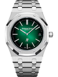 Audemars Piguet Royal Oak Jumbo Extra-Thin 16202PT.OO.1240PT.01 39mm Men's Automatic Watch – Sunray Smoked Green with Silver Stainless Steel Bracelet
